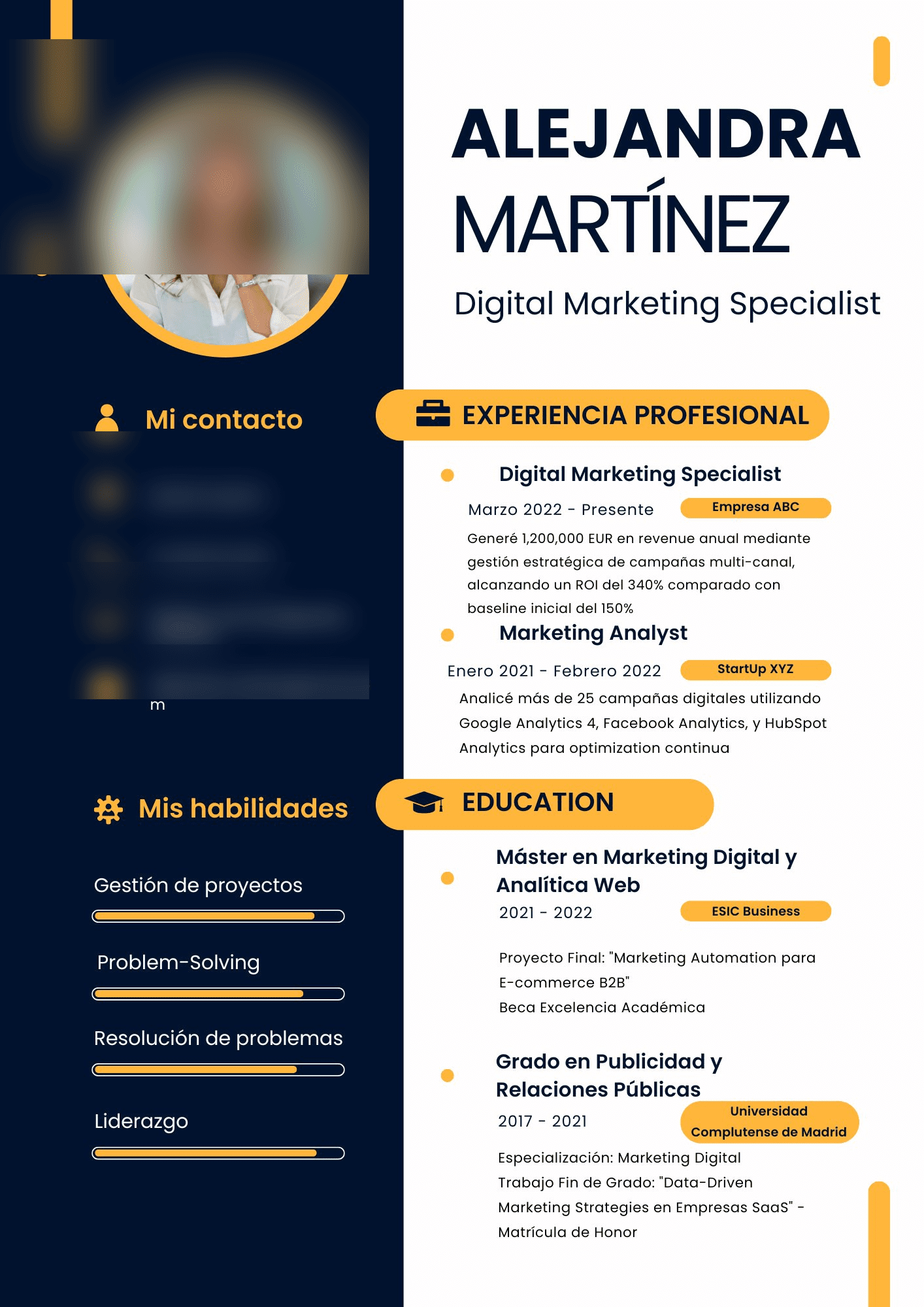 CV Antes - Marketing Digital
